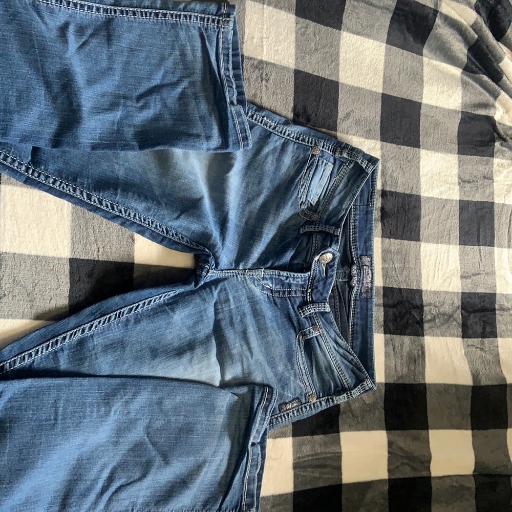 Silver boot cut jeans